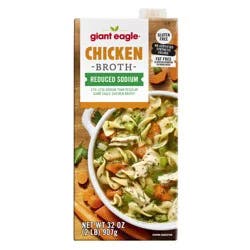 Giant Eagle Chicken Broth, Reduced Sodium