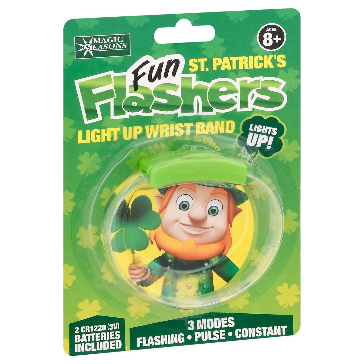 slide 7 of 11, Magic Seasons Light Up Fun Flashers St. Patrick's Age 8+ Wrist Bands 1 ea, 1 ct