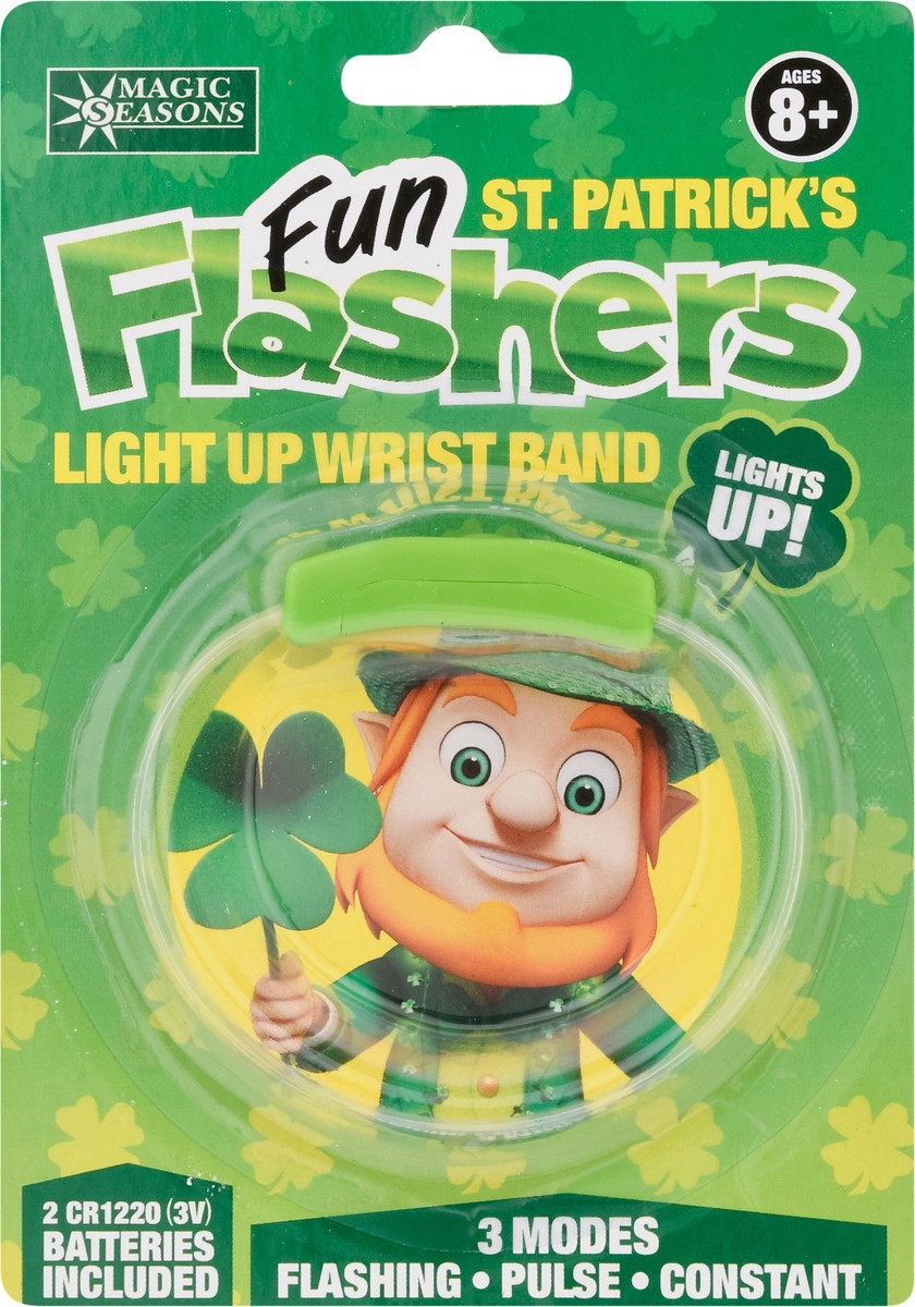 slide 2 of 11, Magic Seasons Light Up Fun Flashers St. Patrick's Age 8+ Wrist Bands 1 ea, 1 ct