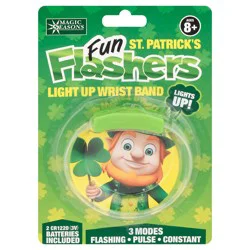 Magic Seasons Light Up Fun Flashers St. Patrick's Age 8+ Wrist Bands, 1 ea