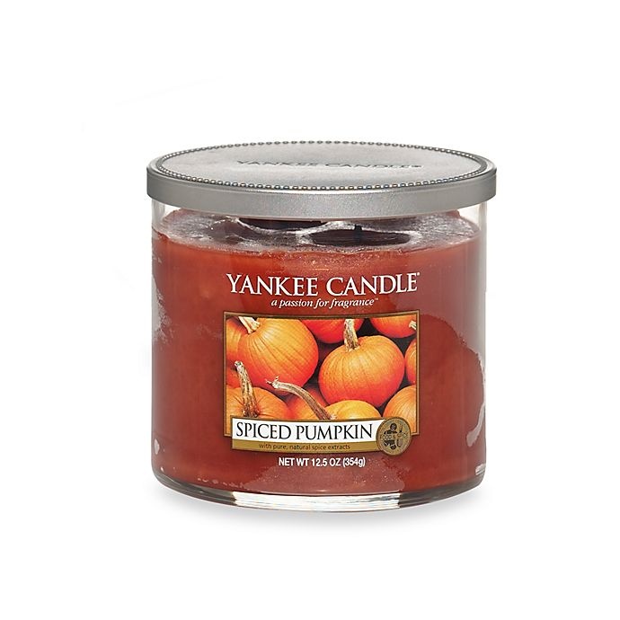 slide 1 of 1, Yankee Candle Housewarmer Spiced Pumpkin Medium Lidded Candle Tumbler, 1 ct