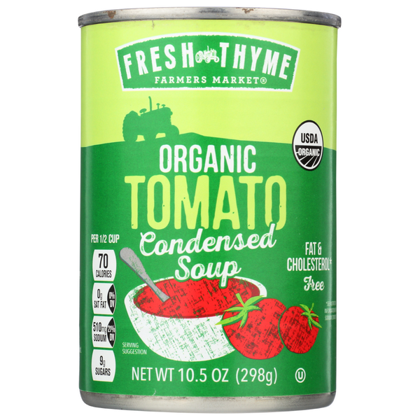 slide 1 of 1, Fresh Thyme Organic Tomato Soup, 10.5 oz