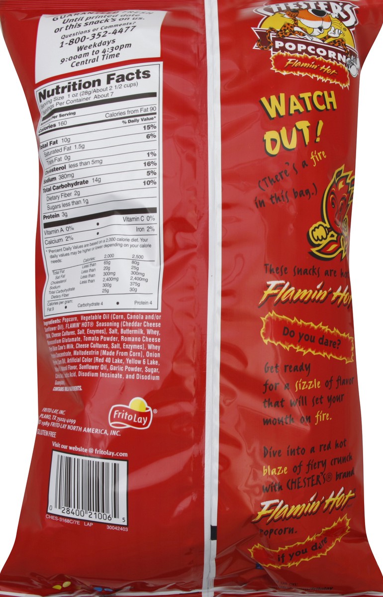 slide 6 of 6, Chester's Flamin Hot Popcorn, 6.75 oz