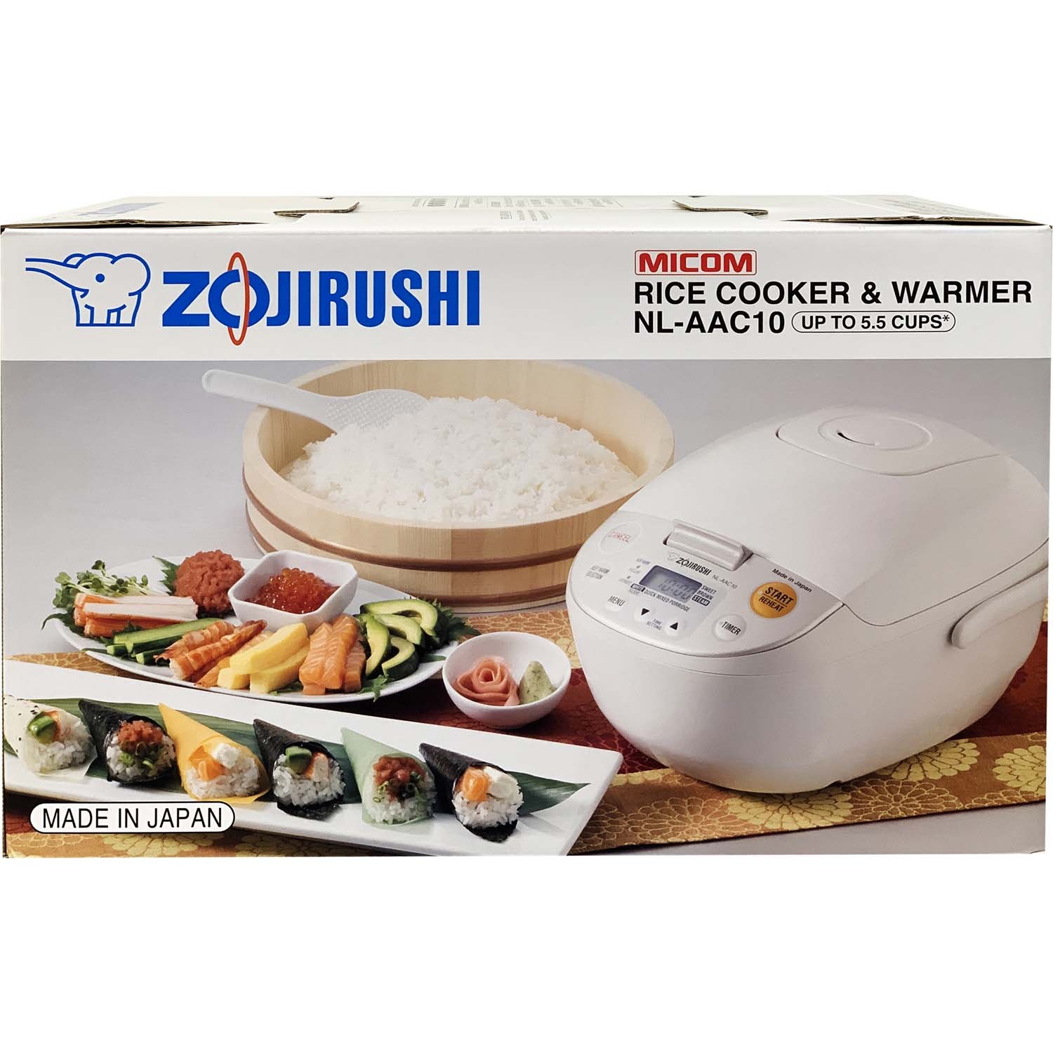 slide 1 of 1, Zojirushi Z/S Rice Cooker 5.5Cups Nl-Aac10, 1 ct