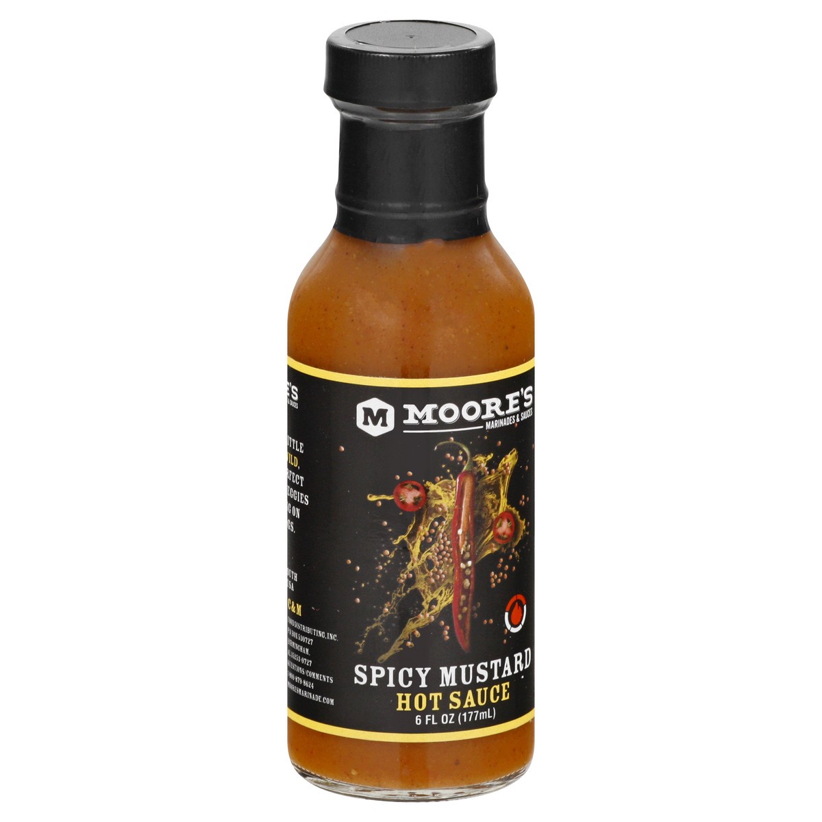 slide 8 of 9, Moore's Spicy Mustard Hot Sauce 6 oz, 6 oz