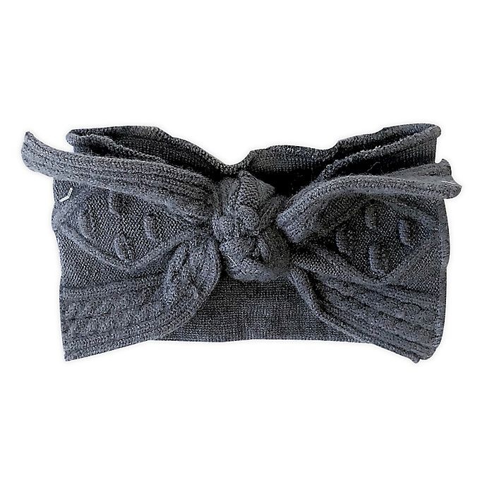 slide 1 of 1, NYGB Large Bow Headband - Dark Grey, 1 ct