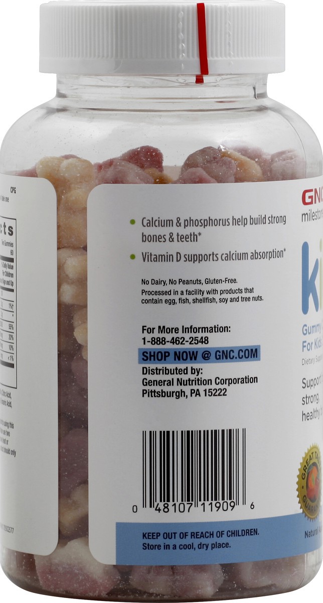 slide 3 of 6, GNC Gummy Calcium 120 ea, 120 ct