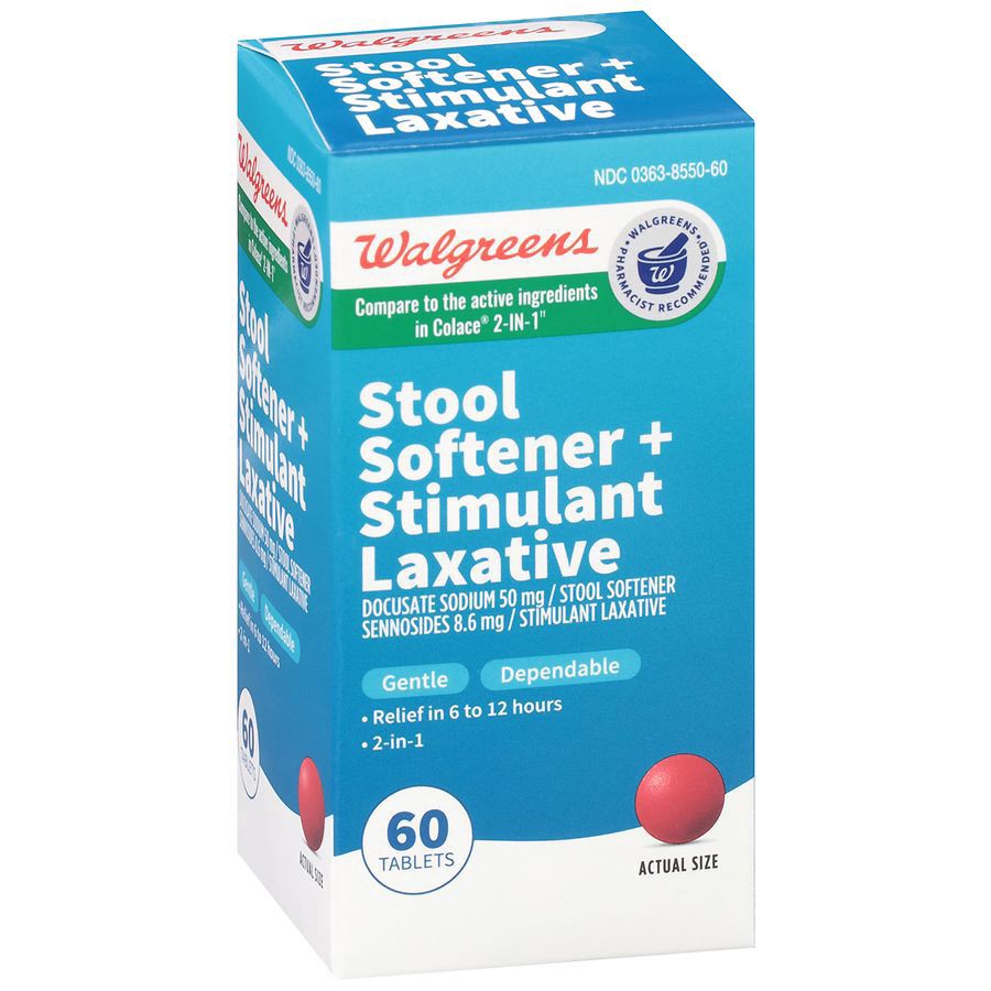 slide 4 of 5, Walgreens Easy-Lax Plus Tablets, 60 ct