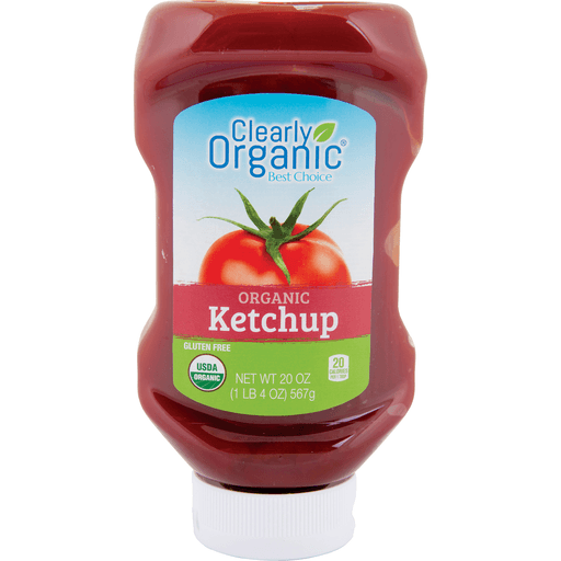 slide 1 of 1, Clearly Organic Ketchup Gluten Free, 20 oz