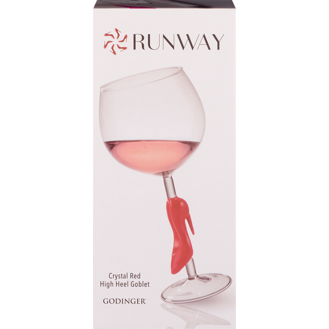slide 1 of 1, Godinger Runway Red High Heel Wine Glass, 1 ct