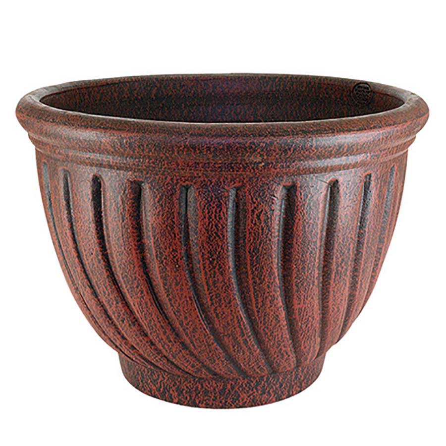 slide 1 of 1, PR Imports Dark Red Spiral Planter, 20 in