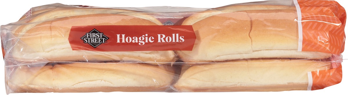 slide 6 of 14, First Street Hoagie Rolls Pre-Sliced, 32 oz