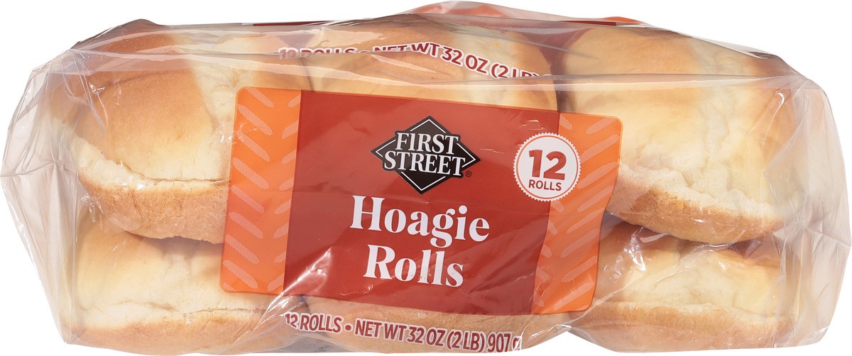 slide 10 of 14, First Street Hoagie Rolls Pre-Sliced, 32 oz