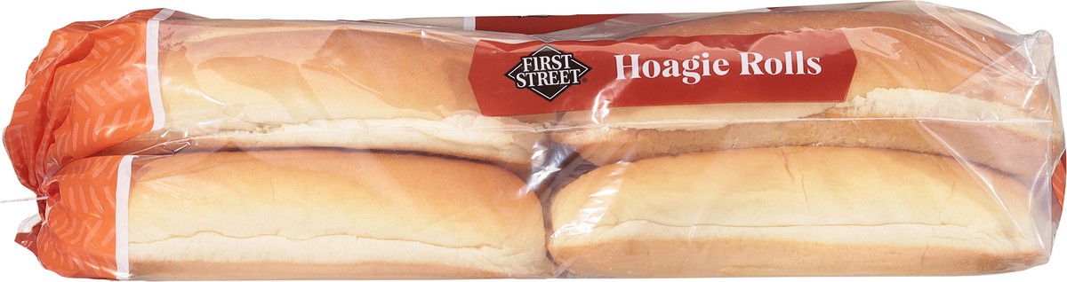 slide 13 of 14, First Street Hoagie Rolls Pre-Sliced, 32 oz