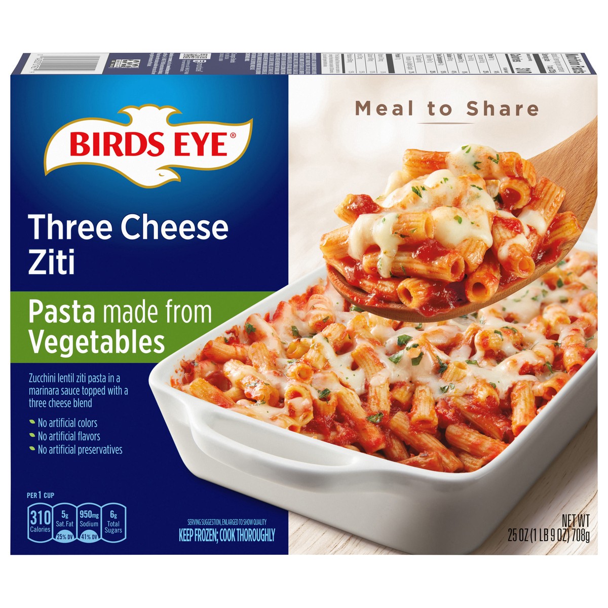 slide 14 of 14, Birds Eye Three Cheese Ziti 25 oz, 25 oz