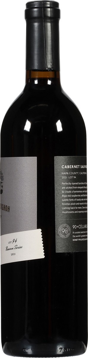 slide 7 of 13, 90+ Cellars Napa Valley California Lot 94 Cabernet Sauvignon 750 ml, 750 ml