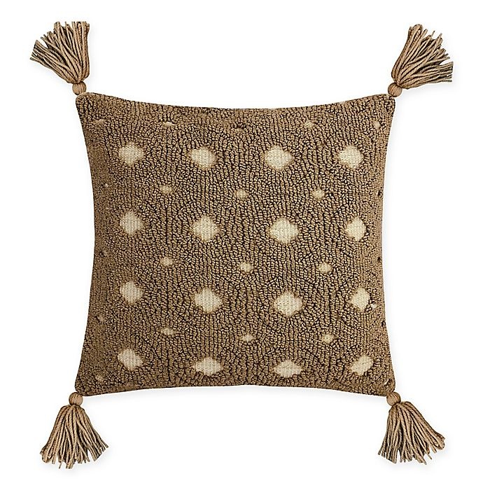 slide 1 of 1, Destination Summer Neutral Jacquard Square Indoor/Outdoor Throw Pillow, 1 ct