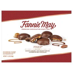 FANNIE MAY Milk Chocolate Pixies with Caramel and Pecans 11.2oz Box G317