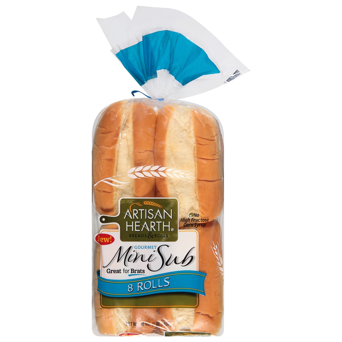 slide 1 of 1, Artisan Hearth Mini Sub Bun, 8 ct