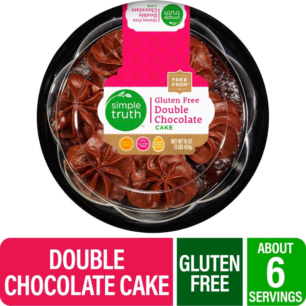 slide 5 of 5, Simple Truth Gluten Free Double Chocolate Cake, 16 oz