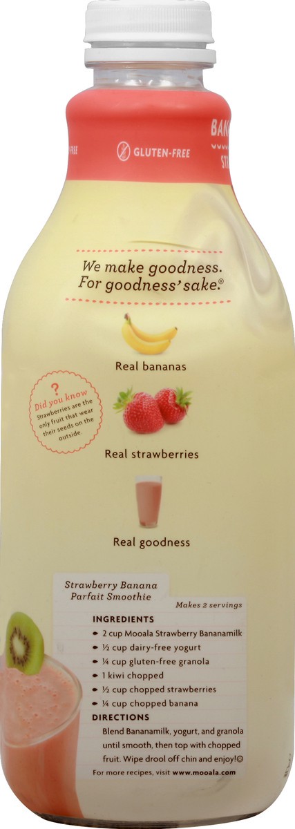 slide 3 of 6, Mooala Organic Strawberry Bananamilk, 48oz, 48 fl oz