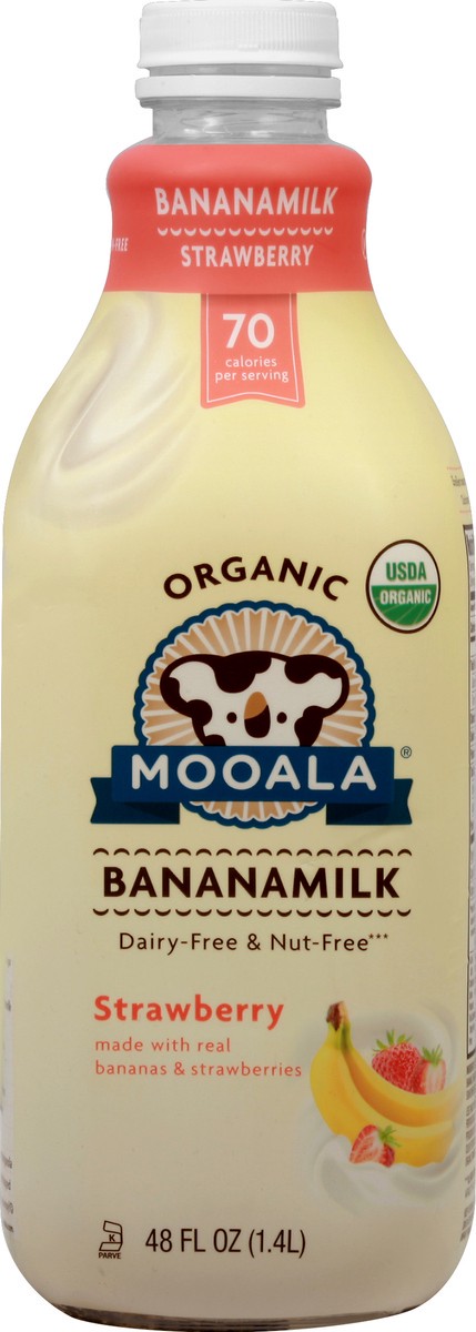 slide 2 of 6, Mooala Organic Strawberry Bananamilk, 48oz, 48 fl oz