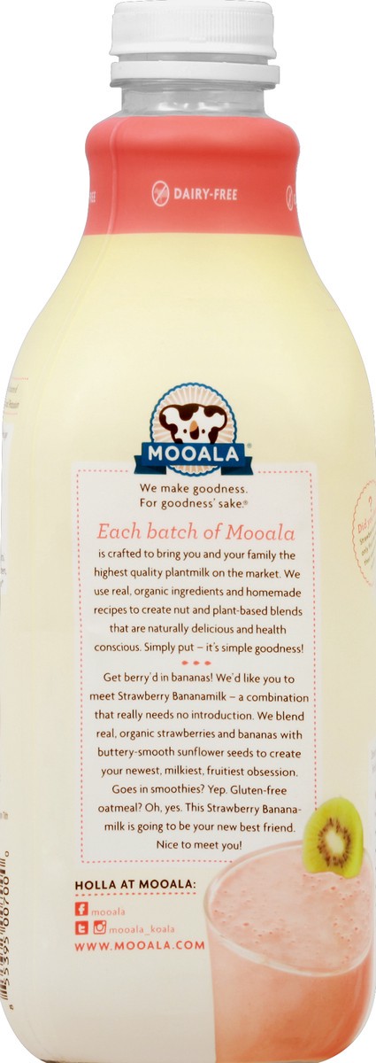 slide 5 of 6, Mooala Organic Strawberry Bananamilk, 48oz, 48 fl oz