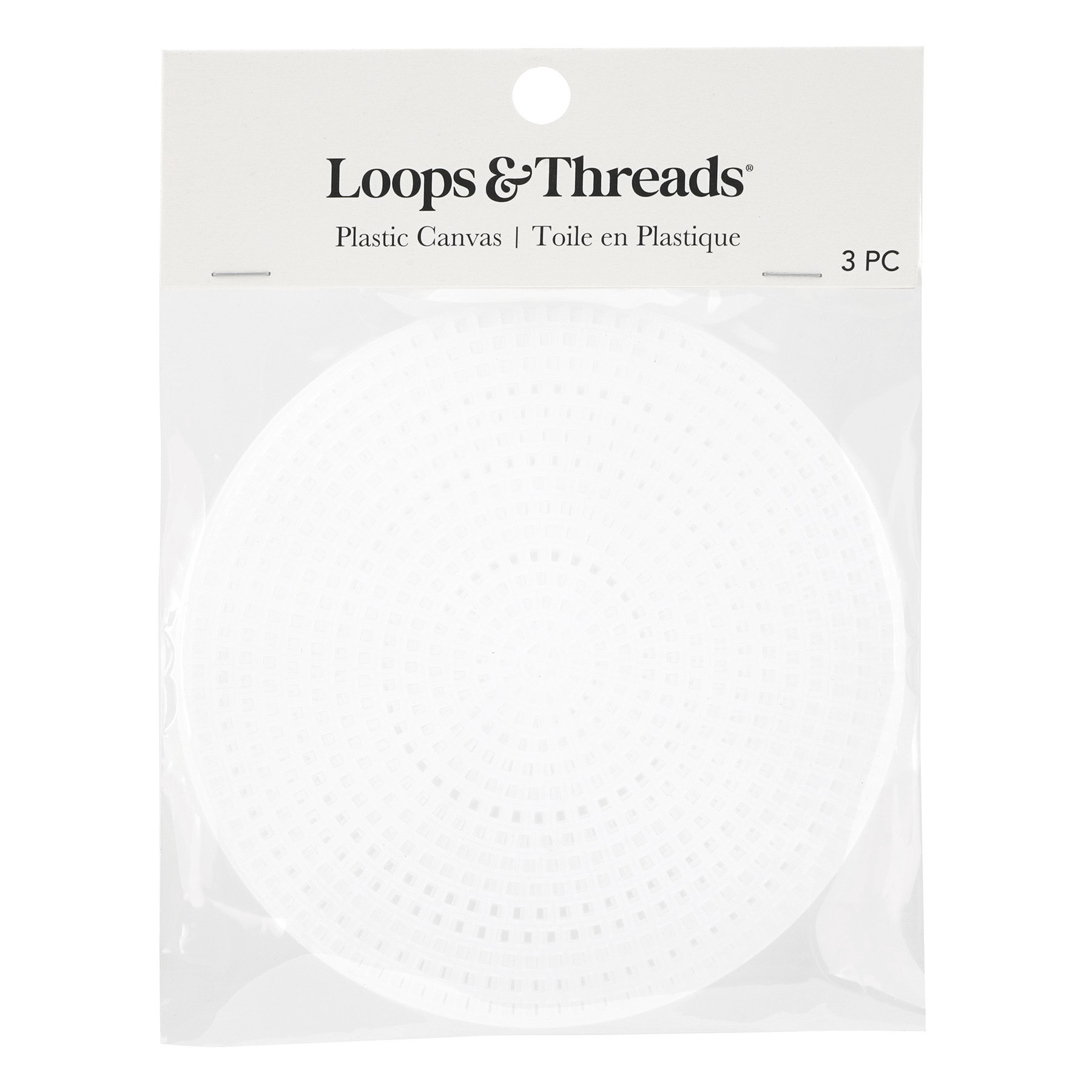 slide 2 of 2, 4.5" Clear Circle Plastic Canvases By Loops & Threads, 4.5 in