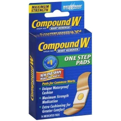 Compound W Wart Remover One Step Pads Maximum Strength