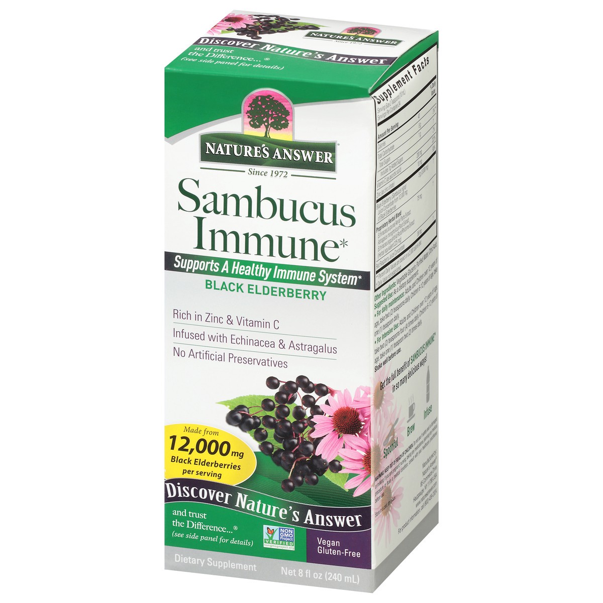 slide 2 of 13, Nature's Answer Natans Sambucus Immune, 8 fl oz