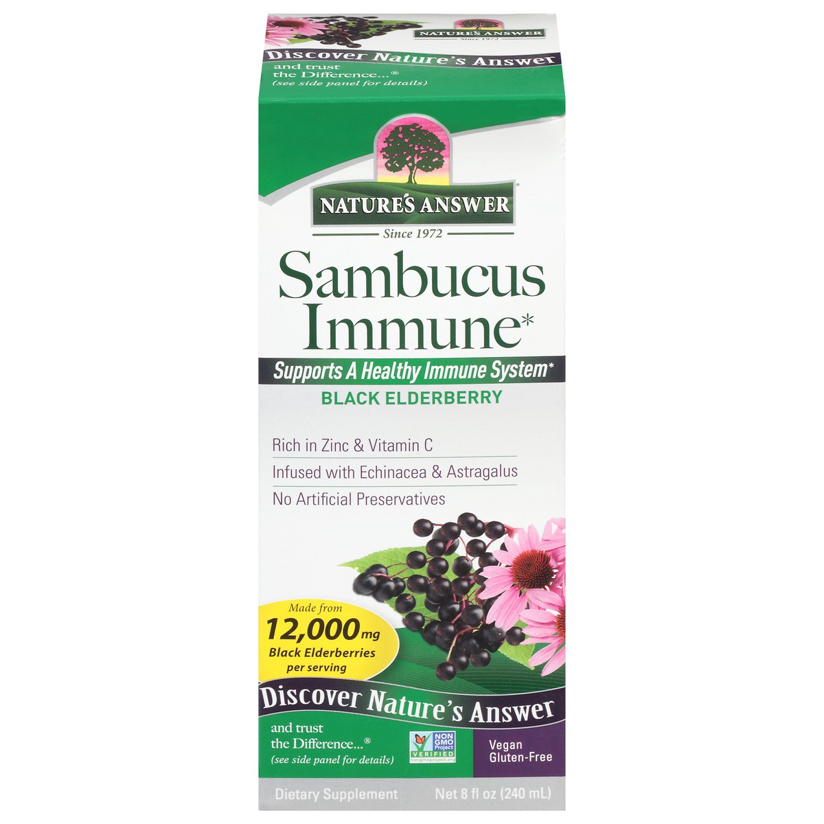 slide 12 of 13, Nature's Answer Natans Sambucus Immune, 8 fl oz