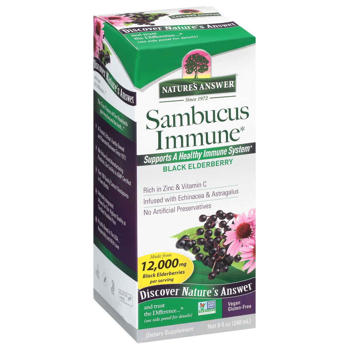 slide 13 of 13, Nature's Answer Natans Sambucus Immune, 8 fl oz