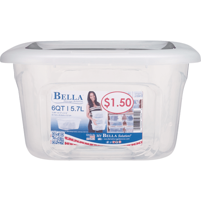slide 1 of 1, Bella Shoe Box 6qt, 1 ct