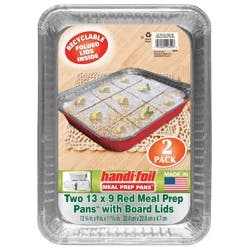 Handi Foil Red Meal Prp 13X9 Pan W/Lid