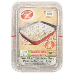 Handi Foil Red Meal Prp 13X9 Pan W/Lid