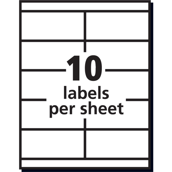 slide 4 of 6, Avery® Shipping Labels For Copiers, 5352, Rectangle, 2"" x 4-1/4"", White, Pack Of 1,000, 1000 ct