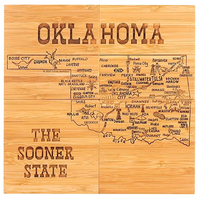 slide 2 of 2, Totally Bamboo Oklahoma Puzzle Coaster Set, 5 ct