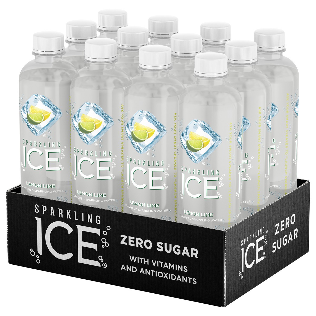 slide 6 of 7, Sparkling ICE Zero Sugar Lemon Lime Sparkling Water 12 - 17 fl oz Bottles, 12 ct