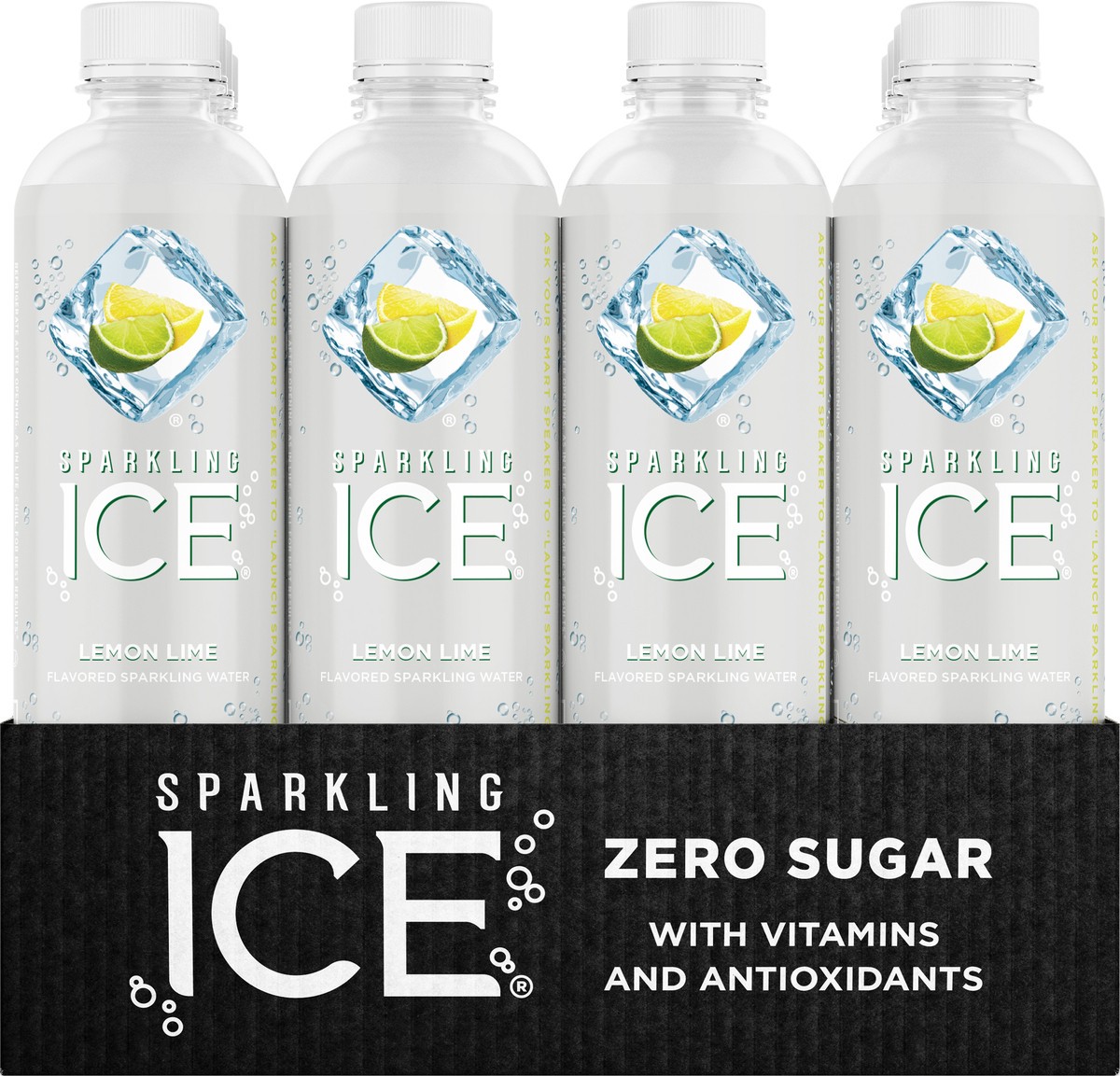 slide 7 of 7, Sparkling ICE Zero Sugar Lemon Lime Sparkling Water 12 - 17 fl oz Bottles, 12 ct