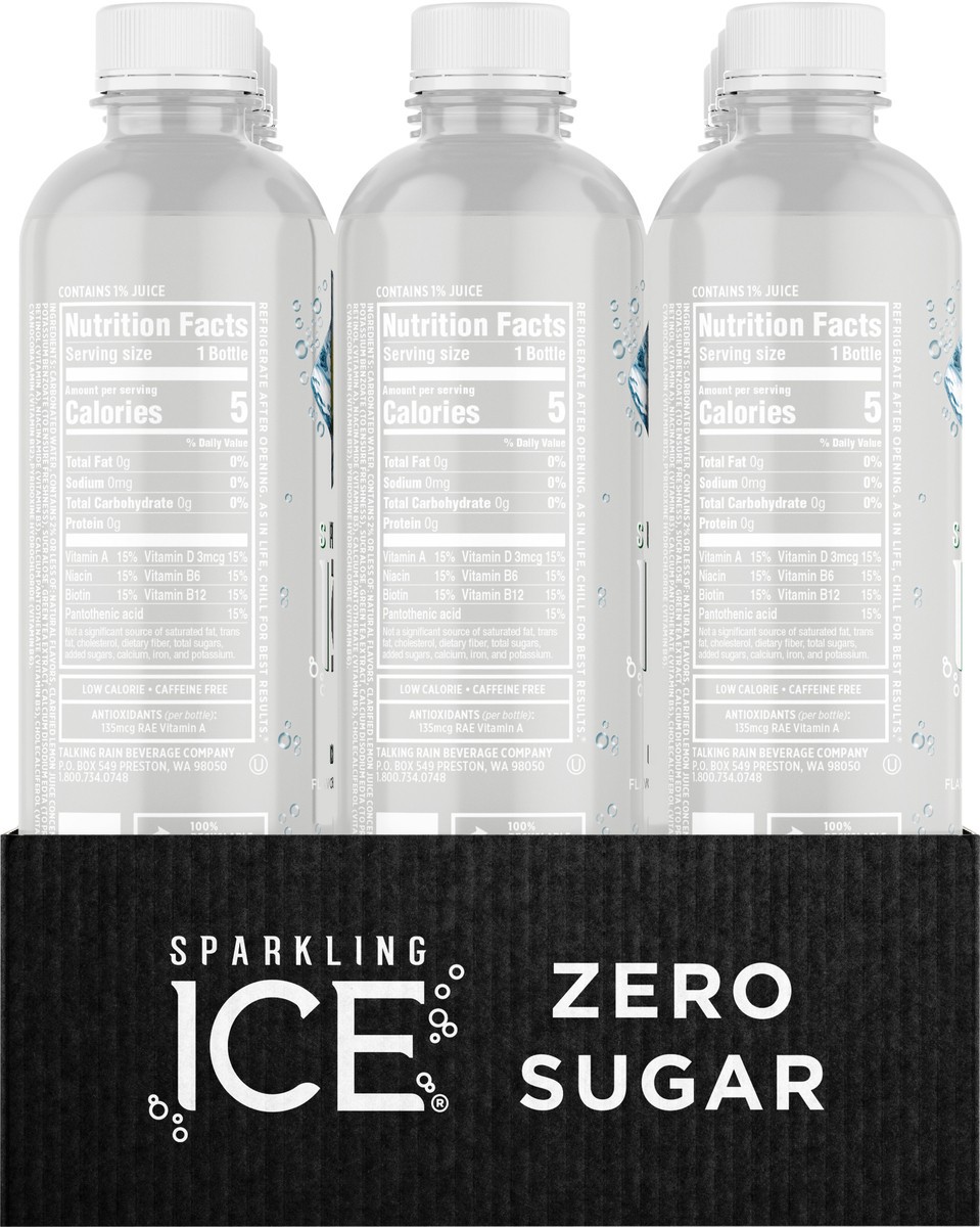 slide 3 of 7, Sparkling ICE Zero Sugar Lemon Lime Sparkling Water 12 - 17 fl oz Bottles, 12 ct