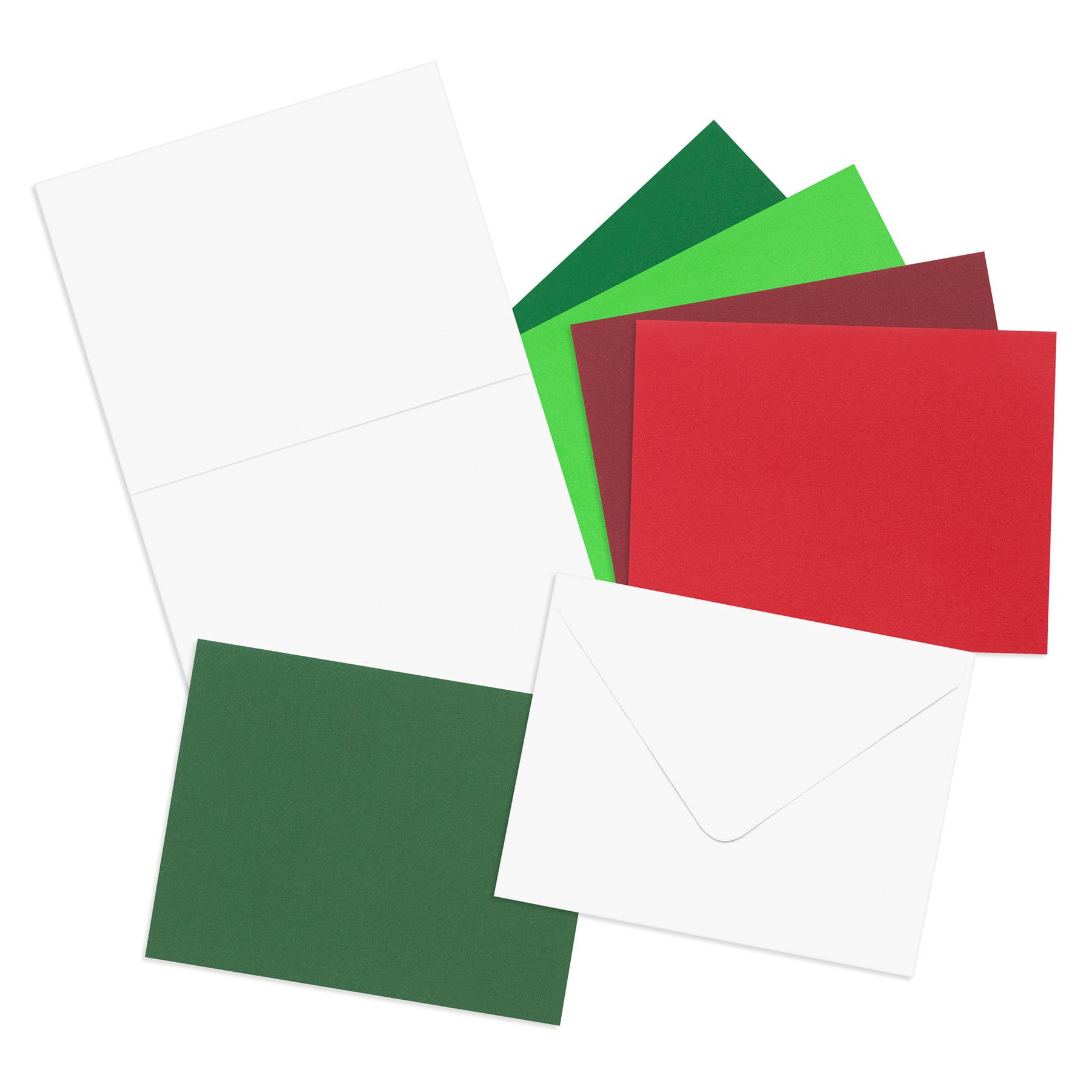 slide 5 of 5, Reds & Greens Christmas Cards & Envelopes, 50ct. By Recollections, 50 ct