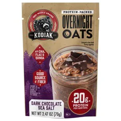 Kodiak Overnight Oats Dark Chocolate Sea Salt - 2.47 oz