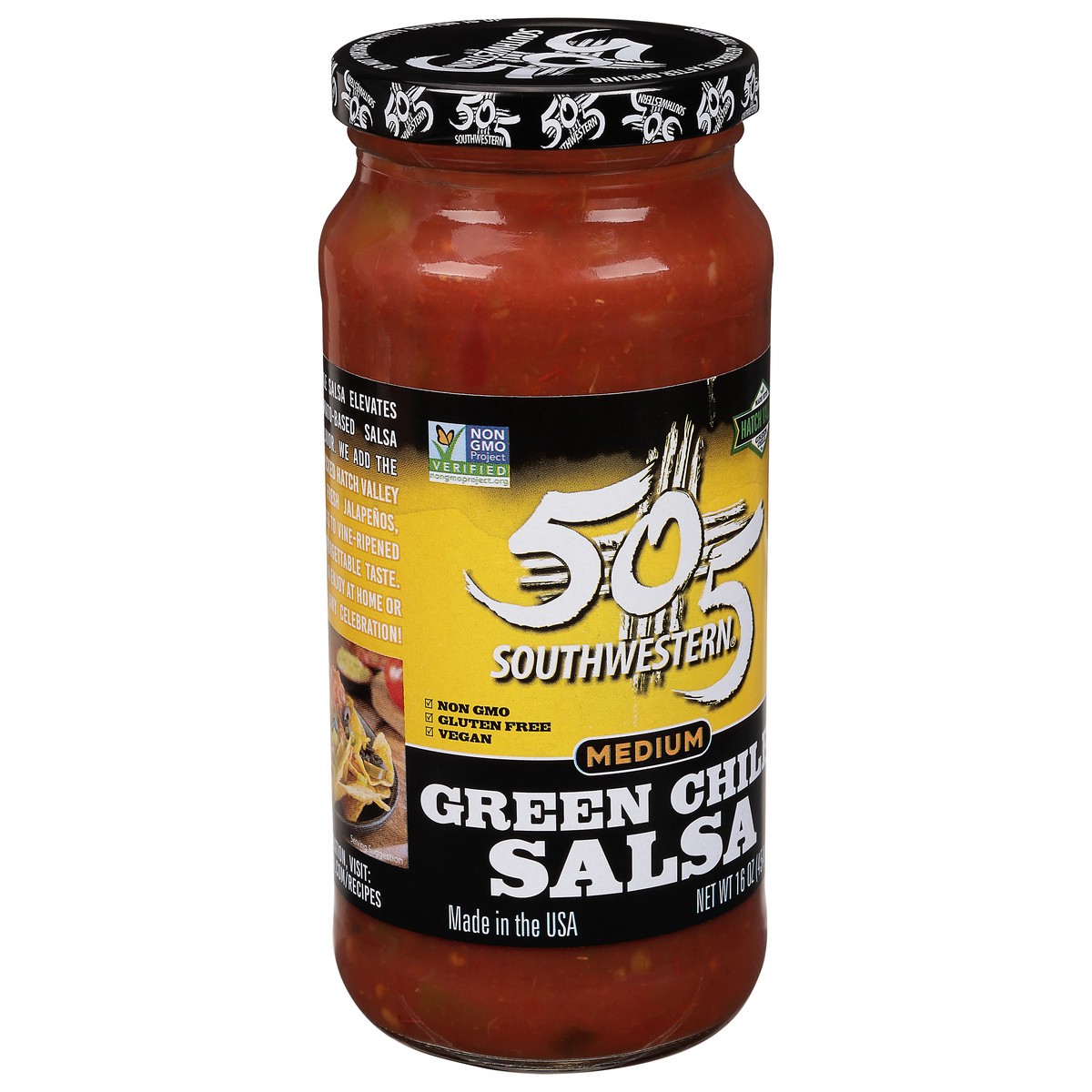 slide 2 of 11, 505 Southwestern Hatch Valley Medium Green Chile Salsa, 16 oz
