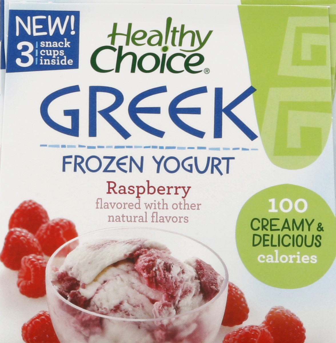 slide 2 of 4, Healthy Choice Raspberry Greek Frozen Yogurt, 3 ct; 4 oz