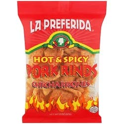 La Preferida Hot And Spicy Pork Rinds