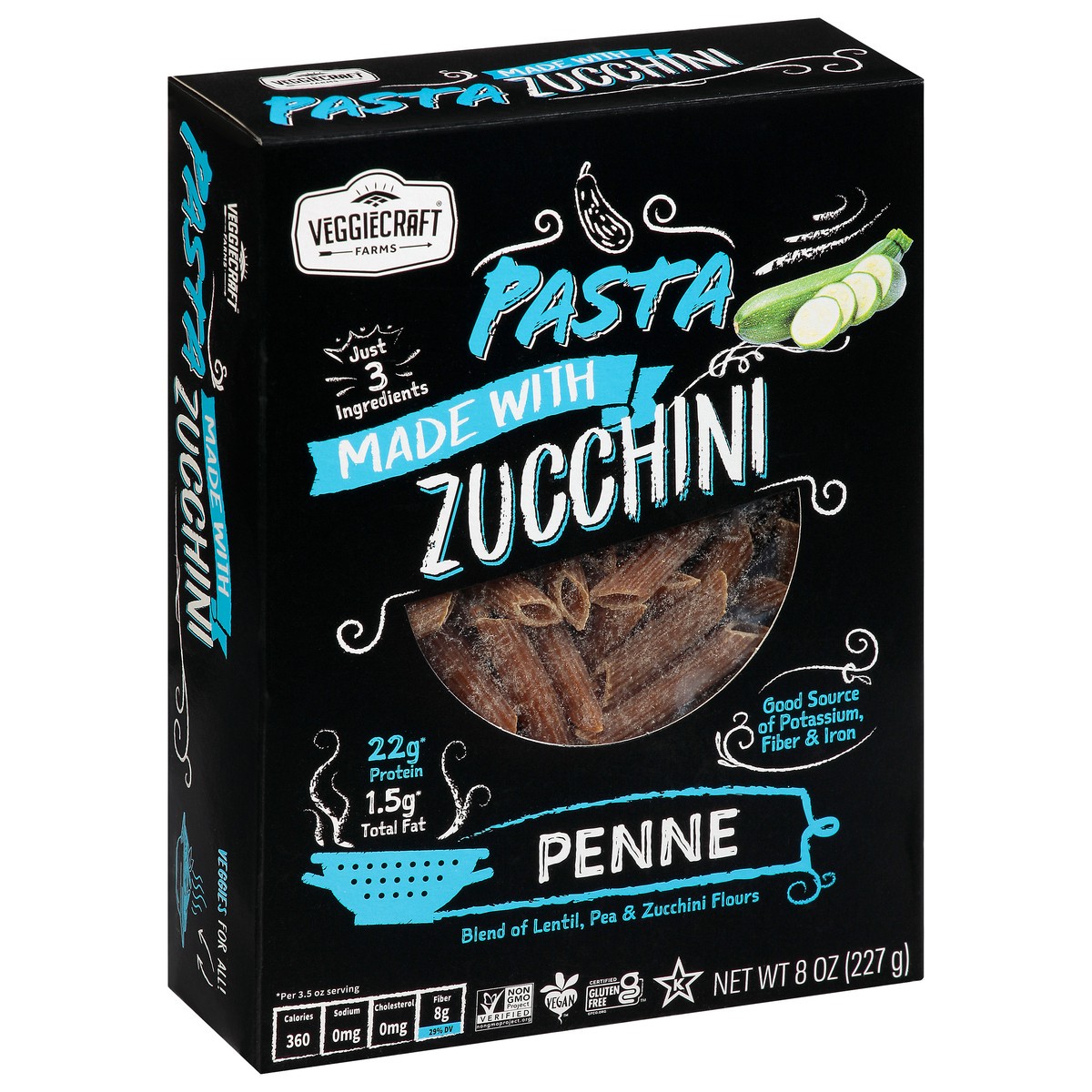 slide 10 of 14, Veggiecraft Zucchini Penne 8oz, 8 oz