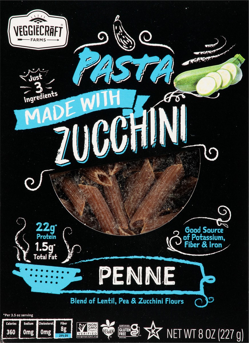 slide 6 of 14, Veggiecraft Zucchini Penne 8oz, 8 oz