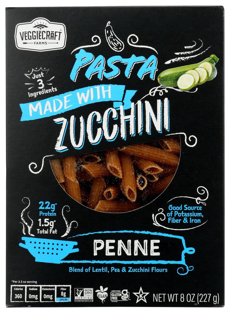 slide 1 of 14, Veggiecraft Zucchini Penne 8oz, 8 oz