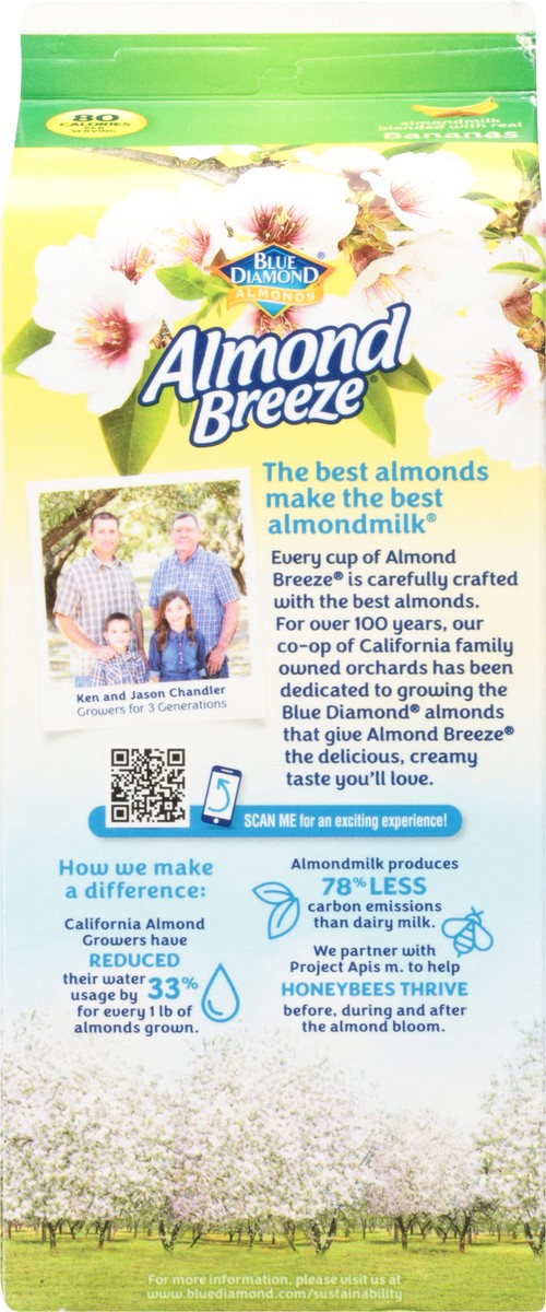 slide 9 of 14, Almond Breeze Banana Almondmilk 0.5 gl, 1/2 gal