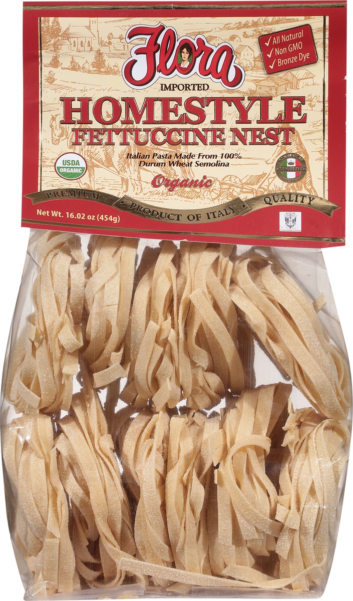 slide 3 of 9, Flora Organic Homestyle Fettuccine Nest 16.02 oz, 16.02 oz
